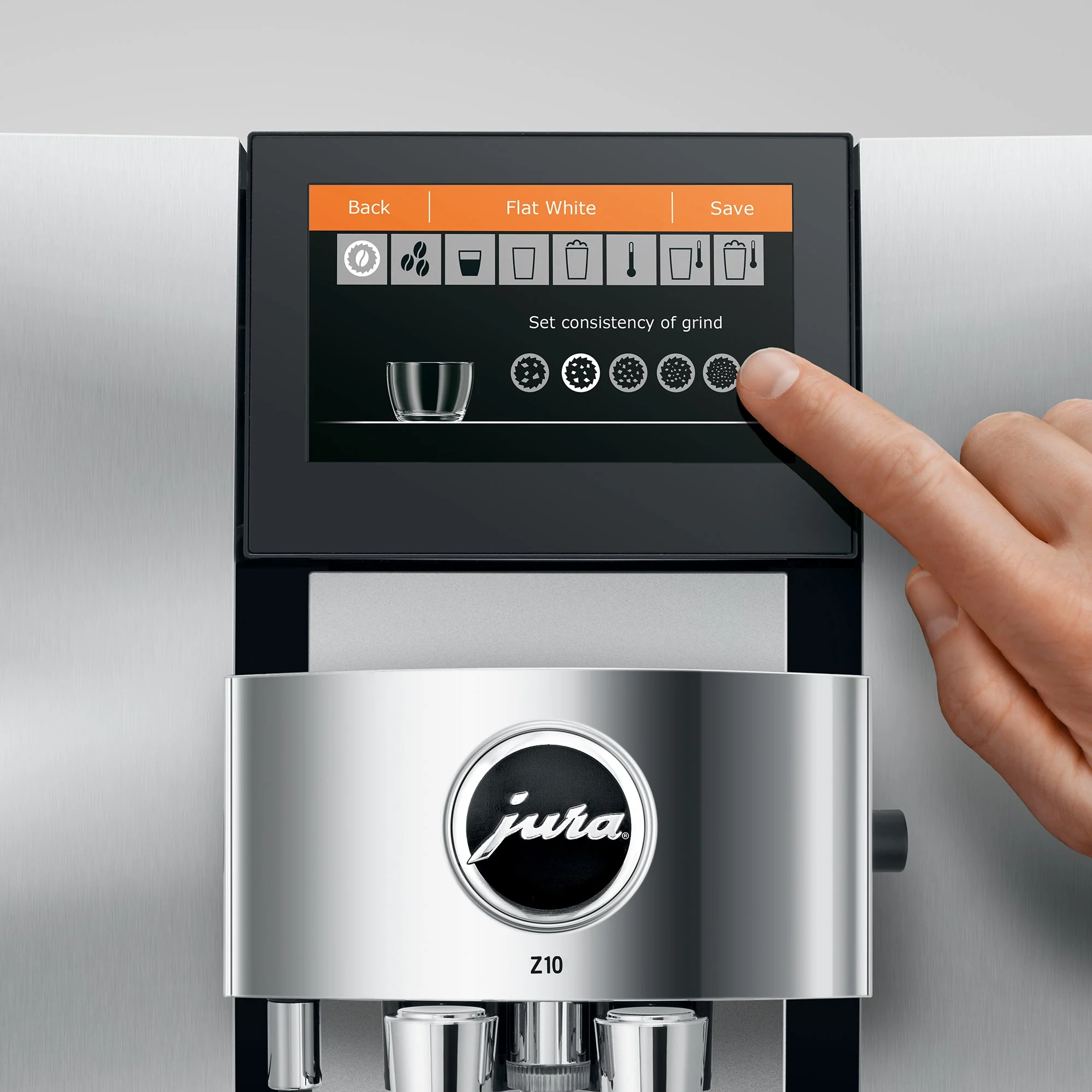 JURA Z10 Super-Automatic Espresso Machine - Aluminum White - Image 10