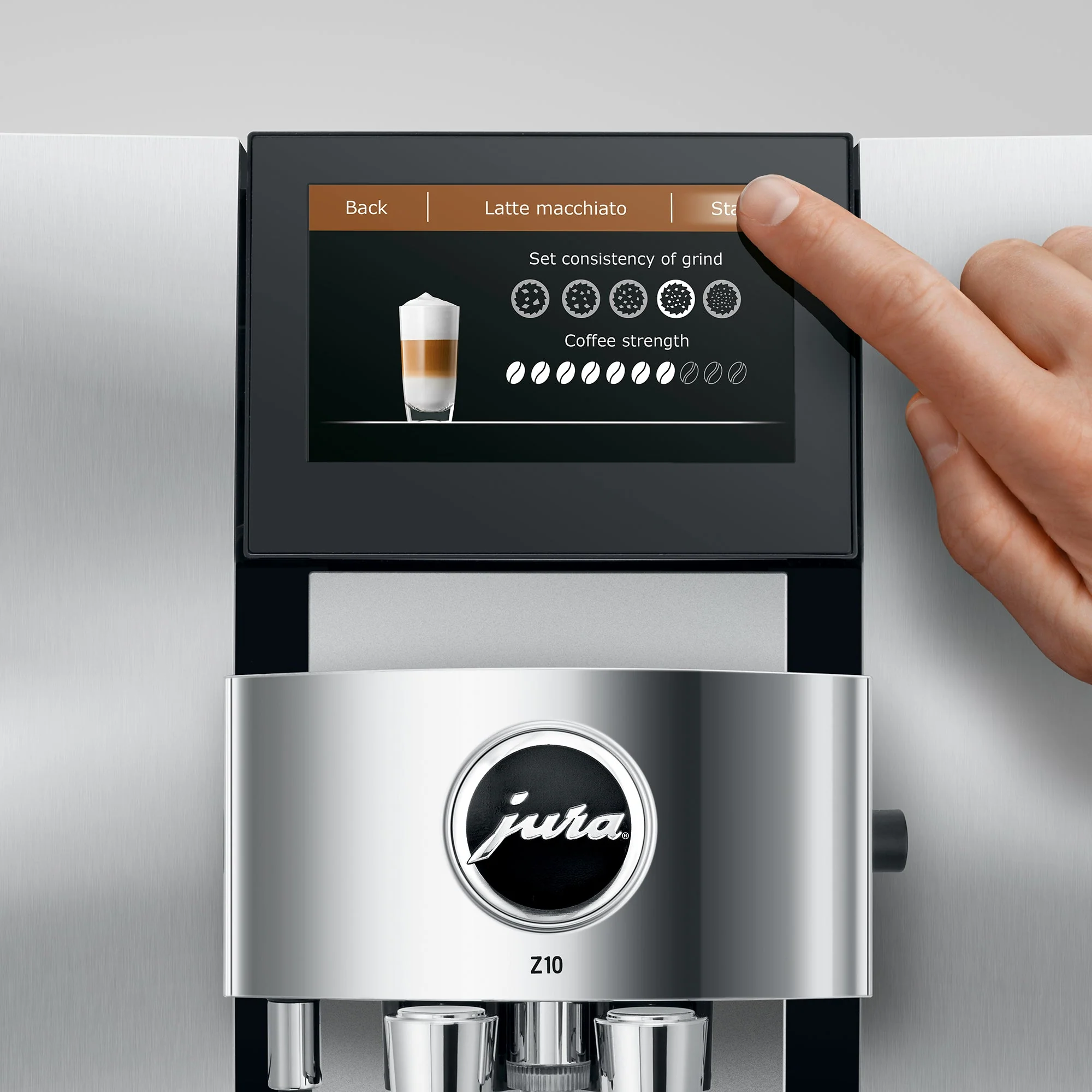 JURA Z10 Super-Automatic Espresso Machine - Aluminum White - Image 9