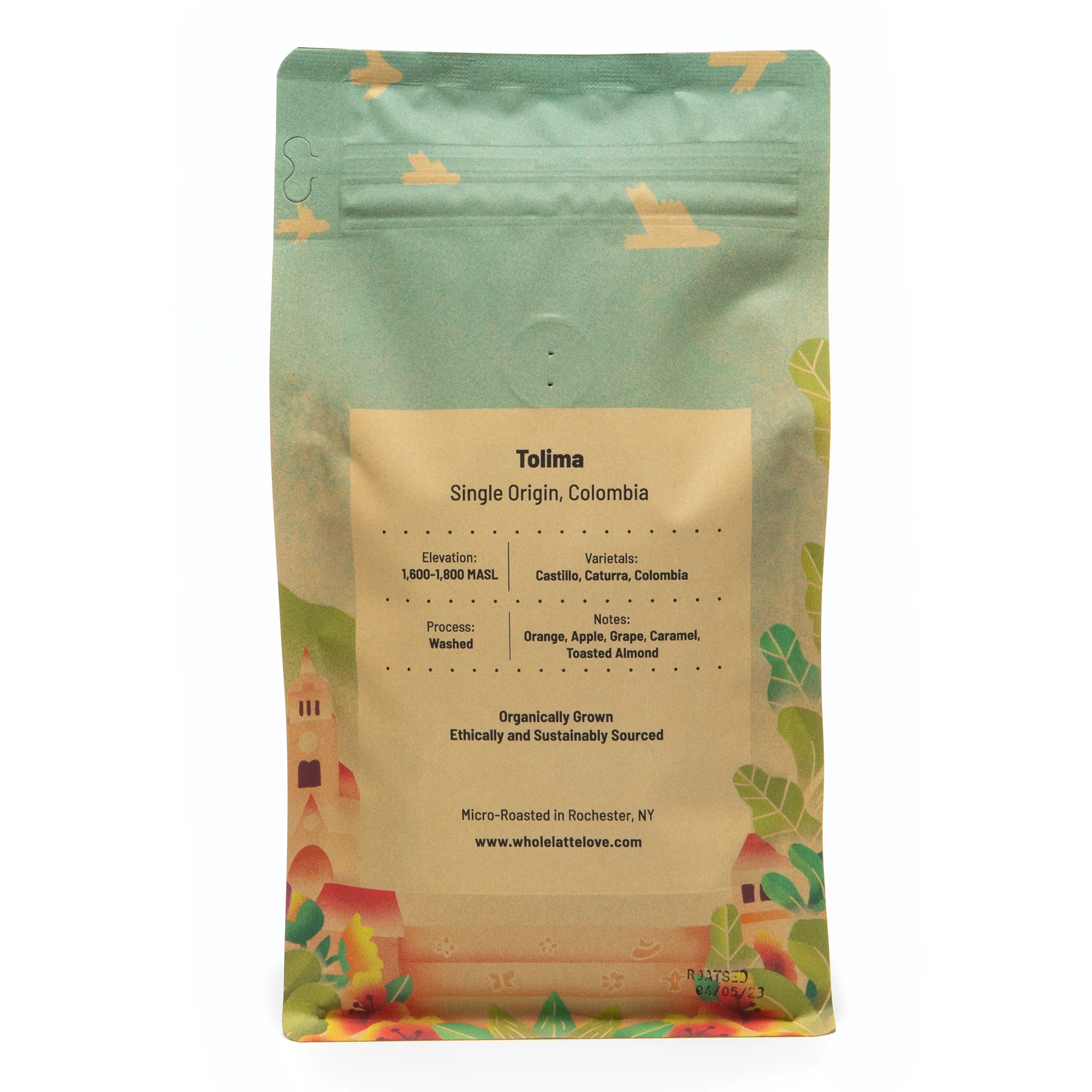 Whole Latte Love Colombia Tolima Single Origin Whole Bean Coffee - Image 3